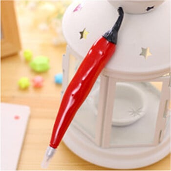 1 τμχ Cartoon Ball Point Pen Gel Pen with Magnet Chili Shape Design Γραφική γραφική ύλη για το γραφείο στο σπίτι στο σπίτι κόκκινο