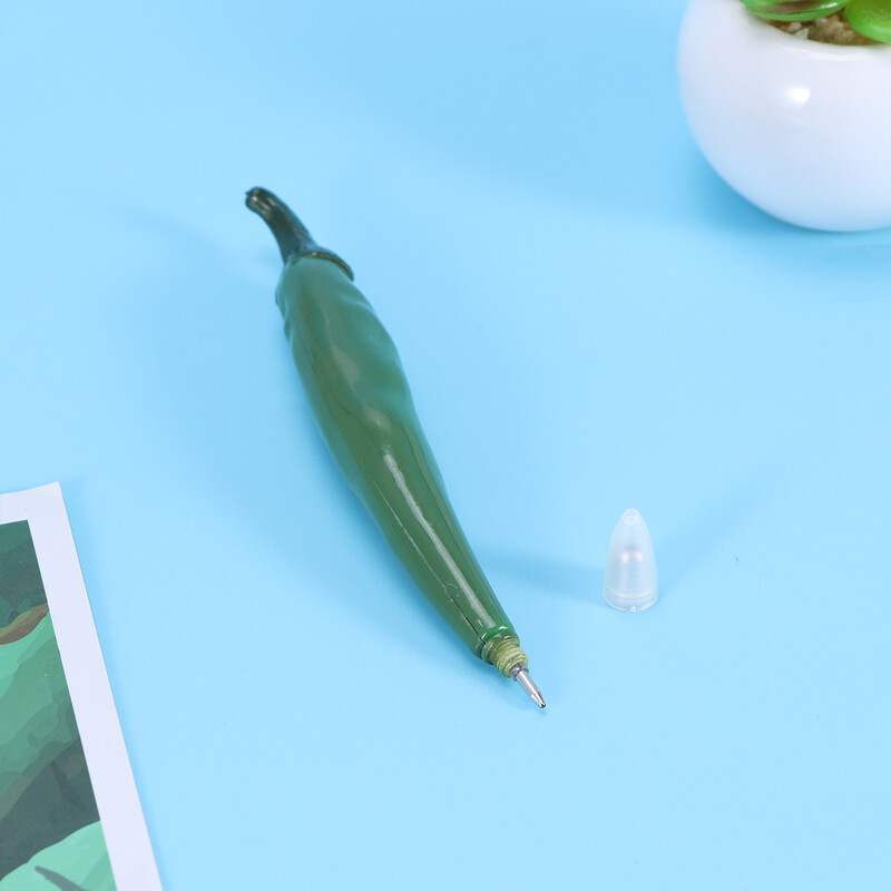 1kom crtana kemijska olovka gel olovka s magnetom u obliku čilija Dizajn konfekcije za kućni školski ured Crvena