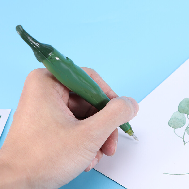 1kom crtana kemijska olovka gel olovka s magnetom u obliku čilija Dizajn konfekcije za kućni školski ured Crvena