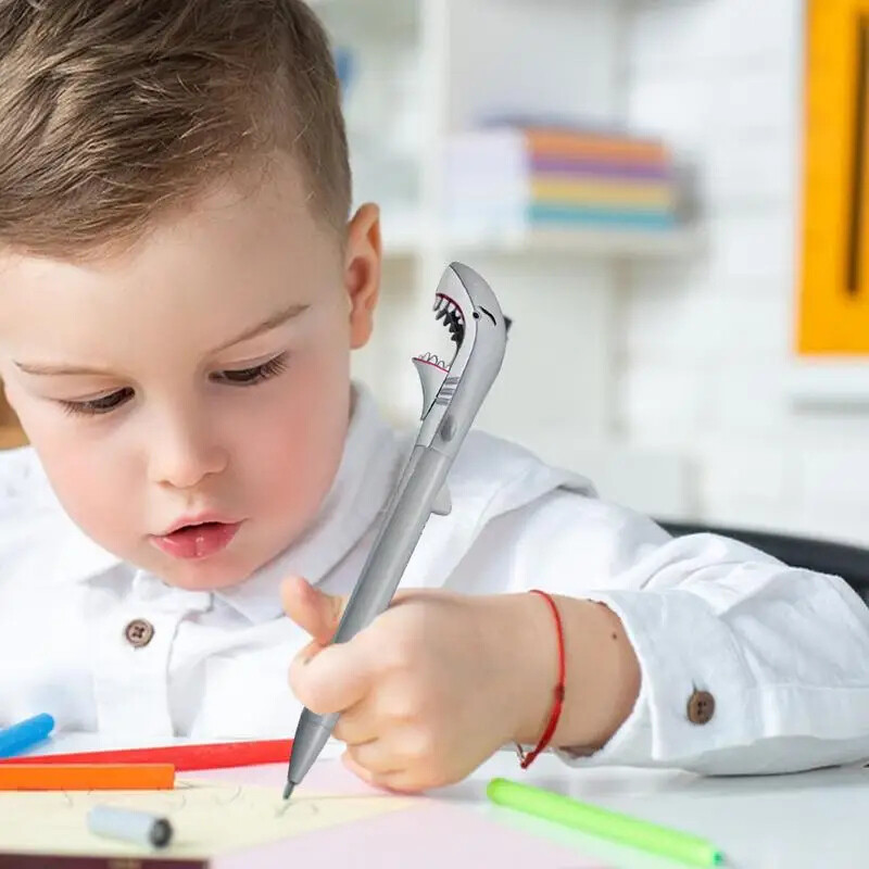 1 kom. Kemijska olovka u obliku crtića u obliku velike bijele morske pse, nova studentska olovka, olovka s velikim ustima morskog psa, poklon za djecu, studente