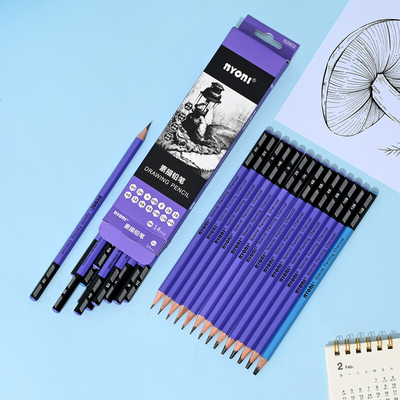 14 komada profesionalnih olovaka za skice 4H 2H H HB B 2B 3B 4B 5B 6B 8B 10B 12B 14B Grafitna umjetnička ručno oslikana olovka Školski pribor
