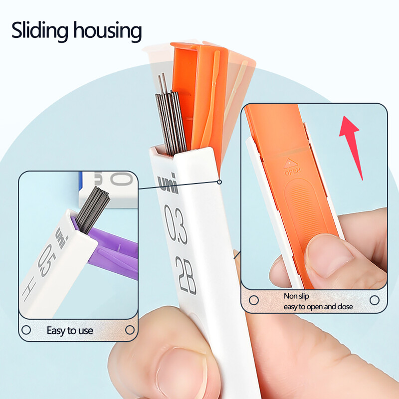 1 kutija Uni mehanička olovka za punjenje UL-S antivegetativna 0,5/0,3/0,7/0,9 mm olovke za uredsku školu Pribor za crtanje umjetničkih skica