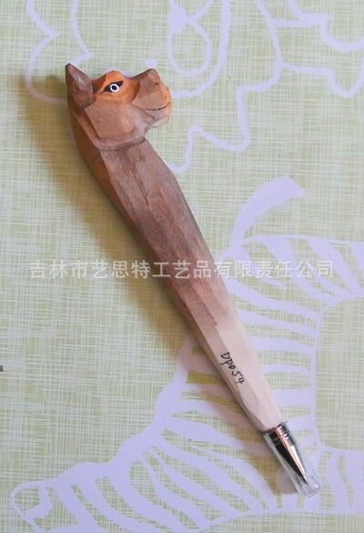 1 KOM Ručno izrađene drvene olovke s izrezbarenim životinjama Gel olovke za pisanje Crtanje Školski pribor za djecu Novost Božićni poklon Igračke