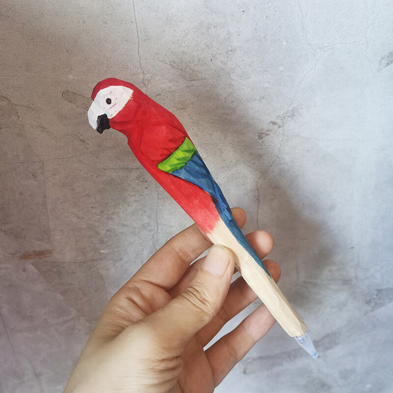 1 KOM Ručno izrađene drvene olovke s izrezbarenim životinjama Gel olovke za pisanje Crtanje Školski pribor za djecu Novost Božićni poklon Igračke