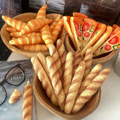 1PC Novost Kemijska olovka za simulaciju kruha, pizze i roga Jedinstvena zanatska olovka za upijanje - realističan oblik, zabavna i funkcionalna