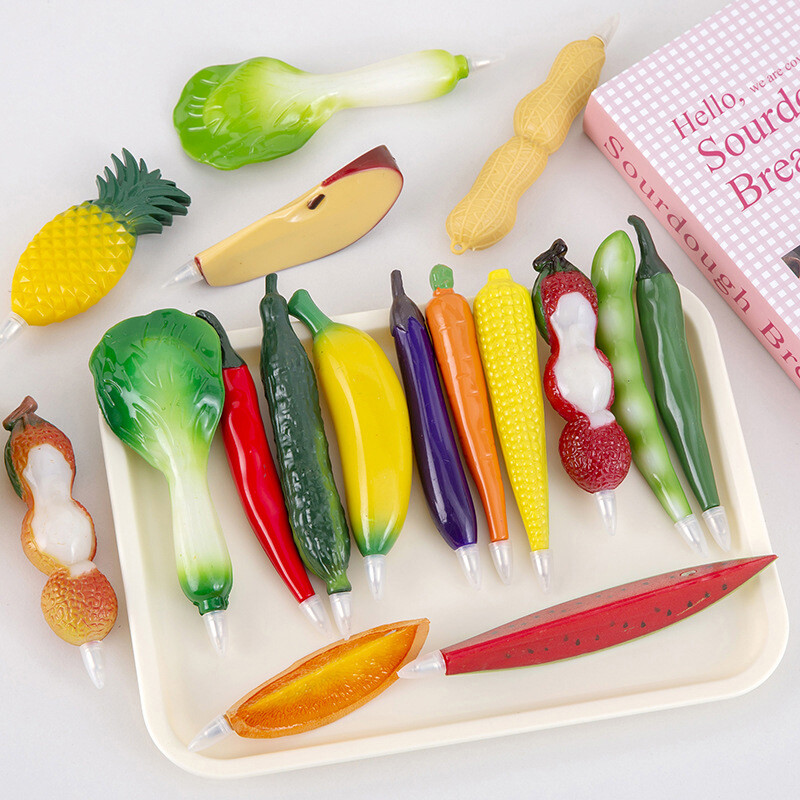 Slatki crtani filmovi Voće Povrće Oblik Olovke Kreativne Školske Uredske Gel Olovke Pribor za darove Pribor