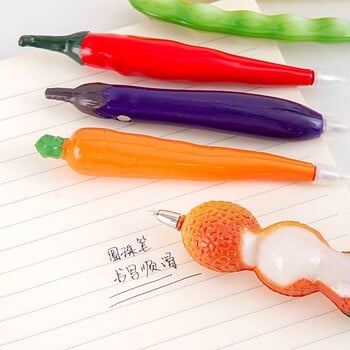 Creative Simulated Vegetable Fruit Ballpoint Pen Magnetic Quick Drying Gel Pen 0,7mm Black Ink Signature Pen School Office