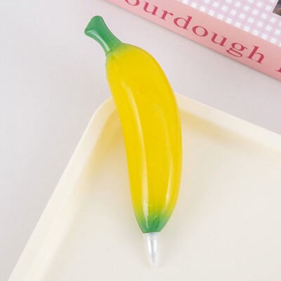 Творческа химикалка със симулация на зеленчуци и плодове Магнитна бързосъхнеща гел химикалка 0,7 mm Черно мастило Писалка с подпис Училищен офис