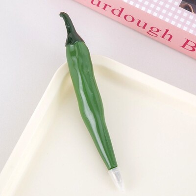 Творческа химикалка със симулация на зеленчуци и плодове Магнитна бързосъхнеща гел химикалка 0,7 mm Черно мастило Писалка с подпис Училищен офис