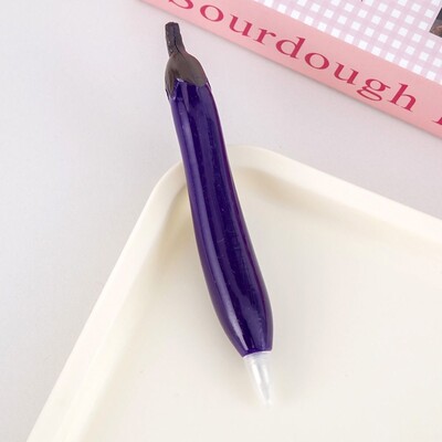 Творческа химикалка със симулация на зеленчуци и плодове Магнитна бързосъхнеща гел химикалка 0,7 mm Черно мастило Писалка с подпис Училищен офис