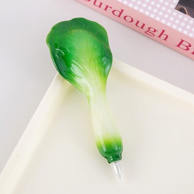 Творческа химикалка със симулация на зеленчуци и плодове Магнитна бързосъхнеща гел химикалка 0,7 mm Черно мастило Писалка с подпис Училищен офис