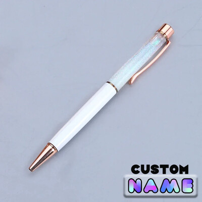 1kom Personalizirano prilagođeno ime Visokokvalitetne metalne Boss Lady Pen crna tinta Pink/Rose Gold/bijela kemijska olovka Boss Lady poklon olovke