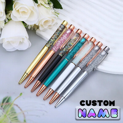 1kom Personalizirano prilagođeno ime Visokokvalitetne metalne Boss Lady Pen crna tinta Pink/Rose Gold/bijela kemijska olovka Boss Lady poklon olovke