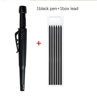 Нови масивни дърводелски моливи 2 в 1 с острилка Дърводелски 2,8 мм твърди механични моливи Инструменти за маркиране Строителство/Дърводелци