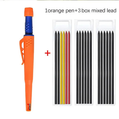 Нови масивни дърводелски моливи 2 в 1 с острилка Дърводелски 2,8 мм твърди механични моливи Инструменти за маркиране Строителство/Дърводелци