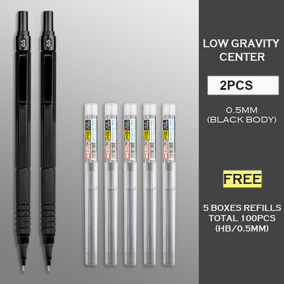 M&G 0,5/0,7 mm set metalnih automatskih olovaka, mehanička olovka za crtanje, HB grafitna olovka za školski pribor
