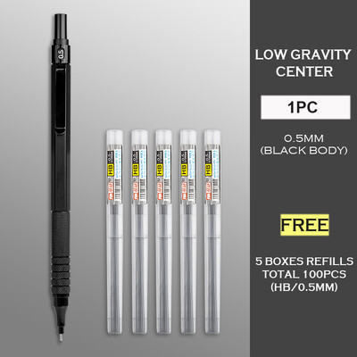 M&G 0,5/0,7 mm set metalnih automatskih olovaka, mehanička olovka za crtanje, HB grafitna olovka za školski pribor