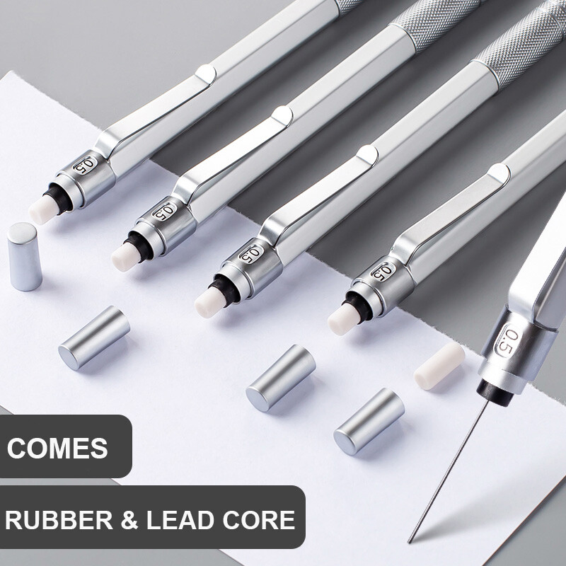 M&G 0,5/0,7 mm set metalnih automatskih olovaka, mehanička olovka za crtanje, HB grafitna olovka za školski pribor