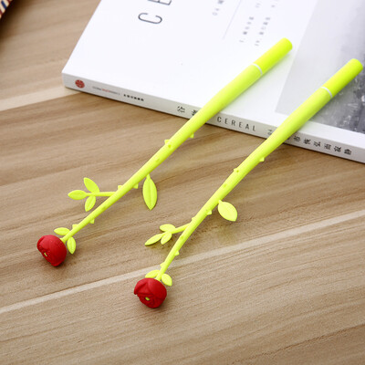 1 gabalas Kūrybingas mielas Kawaii rožių gėlių želė rašiklis augalo dekoravimo raštinės reikmenys mokyklos biuro reikmenys Graži Ellen Brook