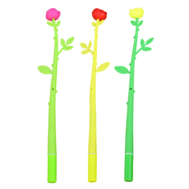 1 gabalas Kūrybingas mielas Kawaii rožių gėlių želė rašiklis augalo dekoravimo raštinės reikmenys mokyklos biuro reikmenys Graži Ellen Brook