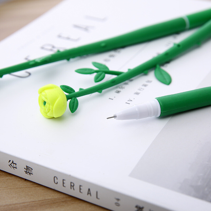 1 gabalas Kūrybingas mielas Kawaii rožių gėlių želė rašiklis augalo dekoravimo raštinės reikmenys mokyklos biuro reikmenys Graži Ellen Brook