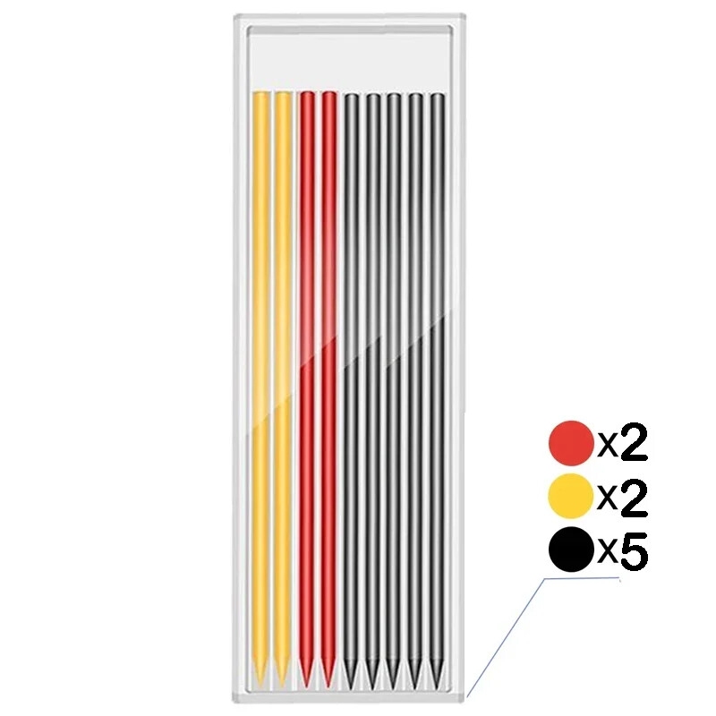 Reumplere creion mecanic 2,8 mm HB, ștergebile, mine colorate, prelucrarea lemnului, construcții, artă, pictură, instrument de desen, articole de papetărie