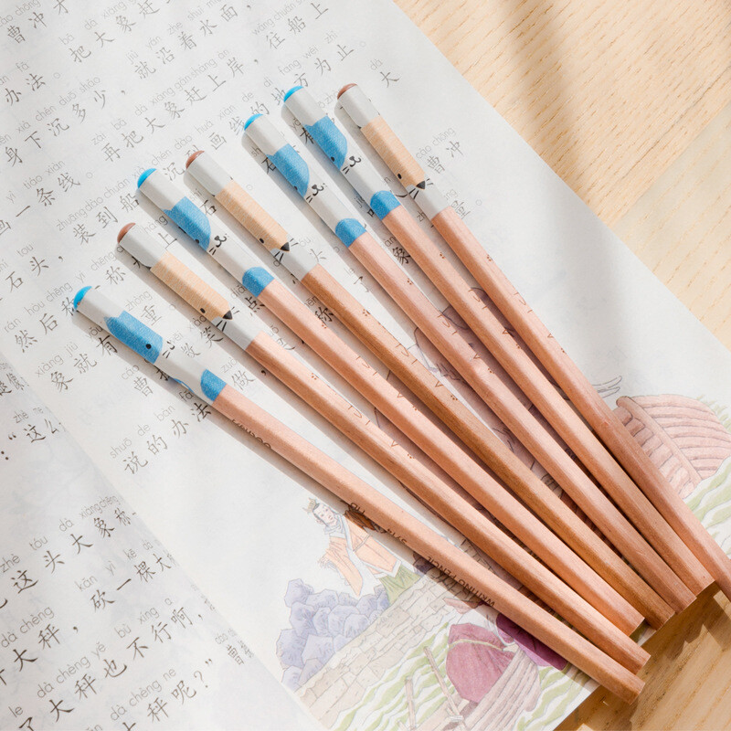 12 бр./лот сладка котка, шестоъгълна HB, стандартен дървен молив, ученически канцеларски материали, моливи за писане, рисуване, училищни офис консумативи, европейски