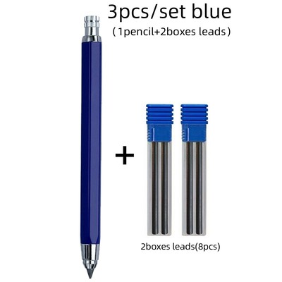 Metalna mehanička olovka za crtanje od 4,0 mm s kompletom olovnica od 2B Profesionalna automatska olovka za umjetničko crtanje Uredski pribor