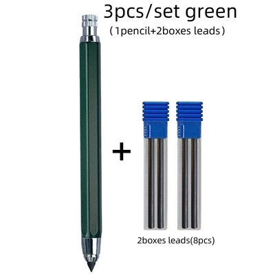 Metalna mehanička olovka za crtanje od 4,0 mm s kompletom olovnica od 2B Profesionalna automatska olovka za umjetničko crtanje Uredski pribor