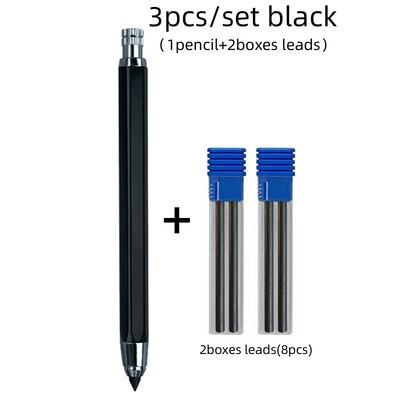 Metalna mehanička olovka za crtanje od 4,0 mm s kompletom olovnica od 2B Profesionalna automatska olovka za umjetničko crtanje Uredski pribor