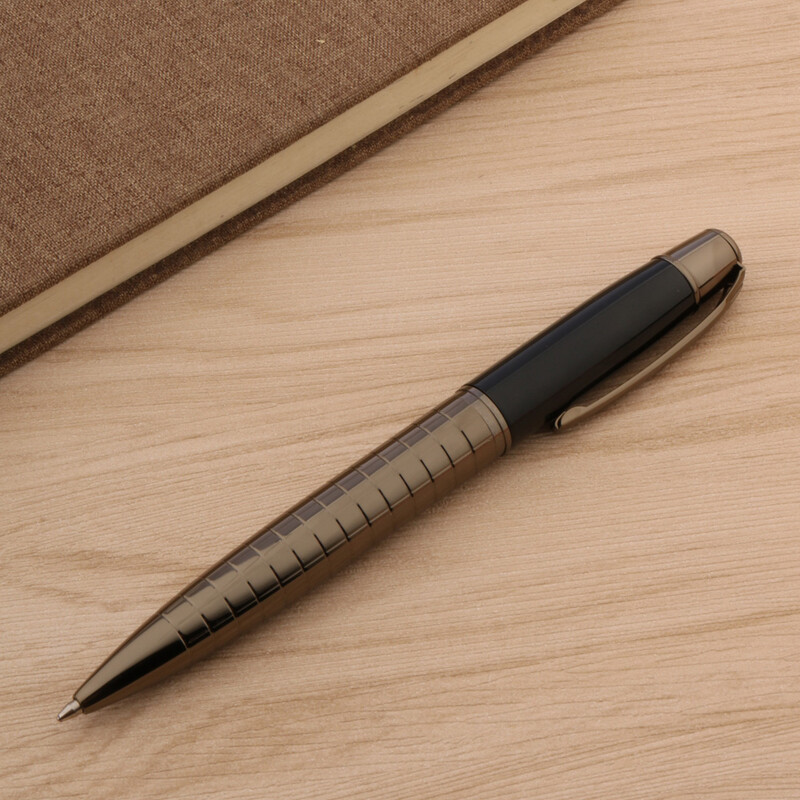 Visokokvalitetna 022 Metalna kemijska olovka Gun Grey Spin Black Uredski pribor Školski pribor Tintne olovke