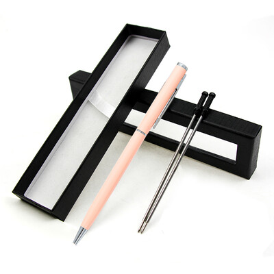 1 set prilagođenih LOGO kreativnih metalnih kemijskih olovki za hotelski poklon kemijske olovke za školski uredski pribor s kutijom za olovke