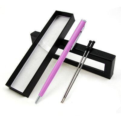 1 set prilagođenih LOGO kreativnih metalnih kemijskih olovki za hotelski poklon kemijske olovke za školski uredski pribor s kutijom za olovke