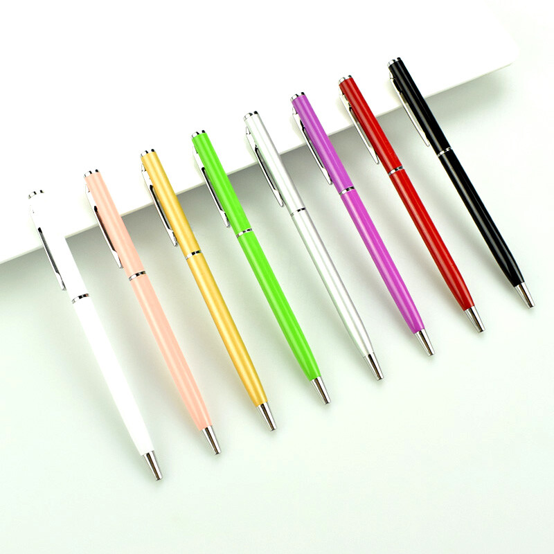 1 set prilagođenih LOGO kreativnih metalnih kemijskih olovki za hotelski poklon kemijske olovke za školski uredski pribor s kutijom za olovke