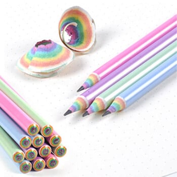 6-8 τμχ/σετ μολύβι Rainbow Paper Pencil HB Φιλικό προς το περιβάλλον για Creative Simplefor Σχολική γραφική ύλη με μολύβι γραφής και ζωγραφικής