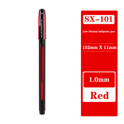 Uni JETSTREAM srednja uljna olovka SX-101 Kemijska olovka s niskim trenjem Brzosušeća vodootporna olovka za potpis 0,7 mm/1,0 mm Pribor