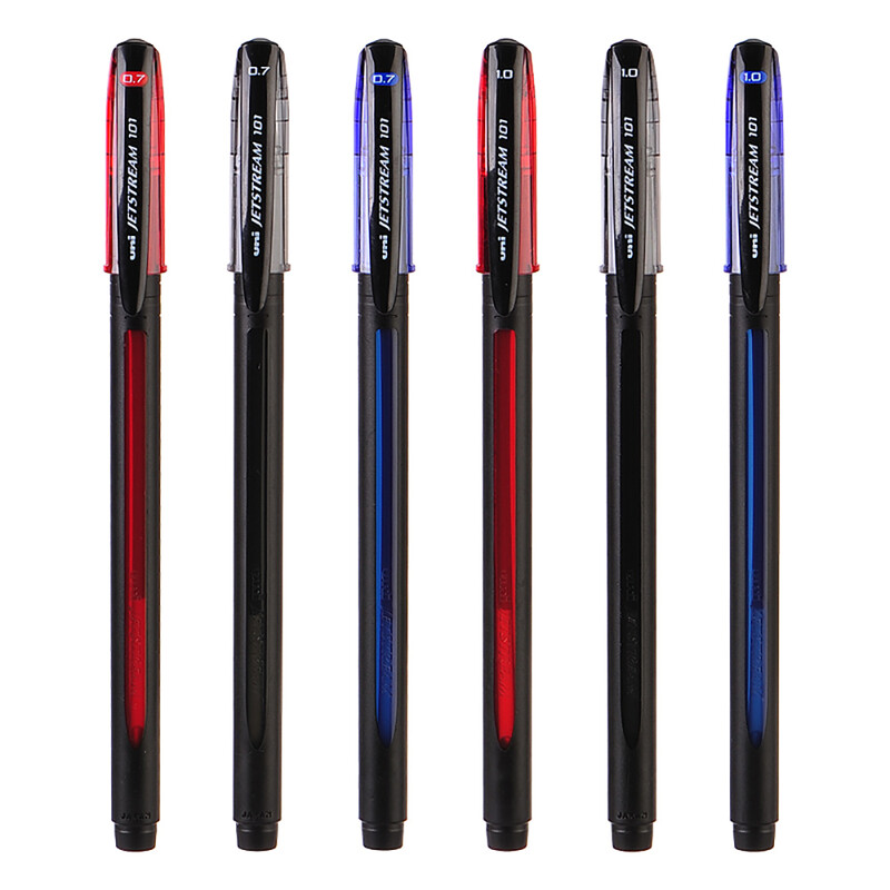 Uni JETSTREAM srednja uljna olovka SX-101 Kemijska olovka s niskim trenjem Brzosušeća vodootporna olovka za potpis 0,7 mm/1,0 mm Pribor