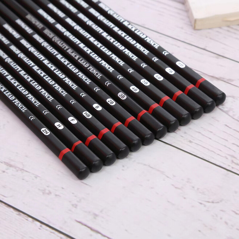Комплект моливи за скици Комплект моливи за рисуване за художници Скица с молив за рисуване с въглен Художествени материали 2H HFB HB 2B 3B 4B 5B 6B 7B 8B