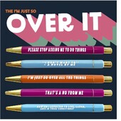 Novih 5 kom/komplet smiješne olovke na pritisak, glatka olovka s potpisom koja se brzo suši, kreativni pribor za studente, poklon, uredski školski pribor