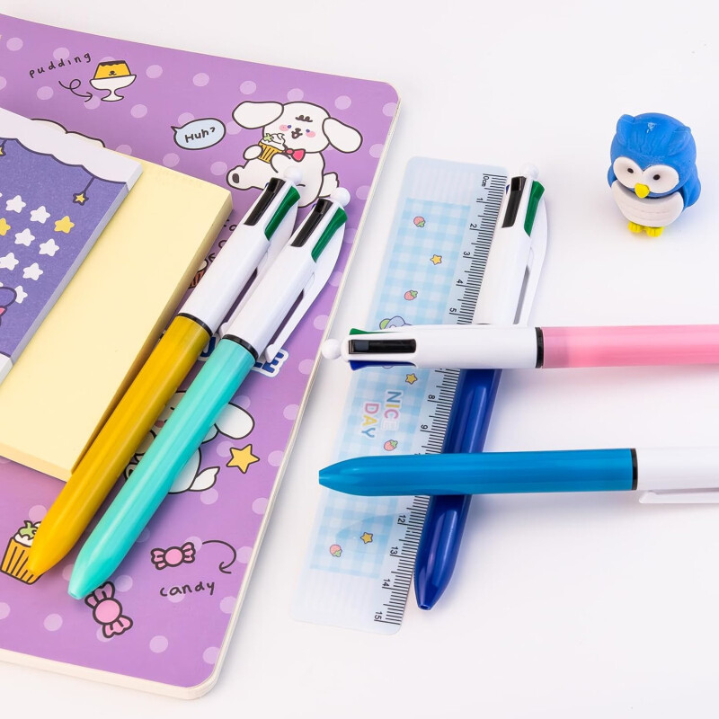 20 kom kemijskih olovaka u 4 boje, olovka u boji srednjeg vrha 1,0 mm, lijep dar za studente, djecu, uredski materijal