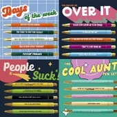 5 pixuri amuzante cu hârtie, culori asortate, pix retractabil, cerneală neagră, 1,0 mm, punct mediu, uscare rapidă pentru instrument de scris