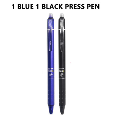 Комплект прибиращи се изтриваеми гел химикалки 0,5 мм с пълнители Черно синьо гел мастило Вградена гума Офис консумативи Канцеларски материали