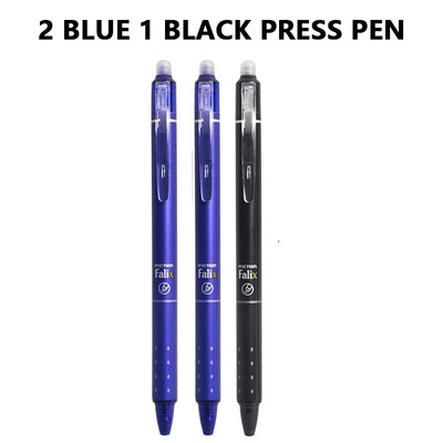 Комплект прибиращи се изтриваеми гел химикалки 0,5 мм с пълнители Черно синьо гел мастило Вградена гума Офис консумативи Канцеларски материали