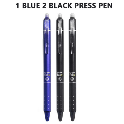 Комплект прибиращи се изтриваеми гел химикалки 0,5 мм с пълнители Черно синьо гел мастило Вградена гума Офис консумативи Канцеларски материали