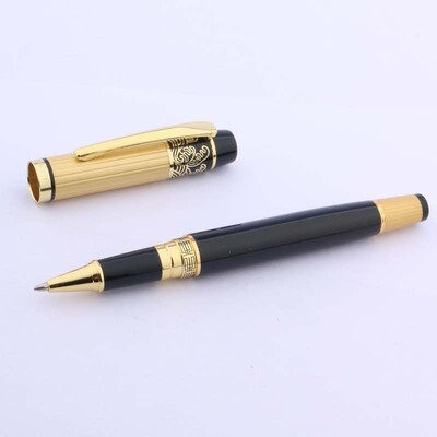 pix de lux Erou de înaltă calitate 901 cadou Rollerball Pen BLACK GOLDEN metal semnătură cerneală stilou Papetarie Rechizite școlare de birou Scris