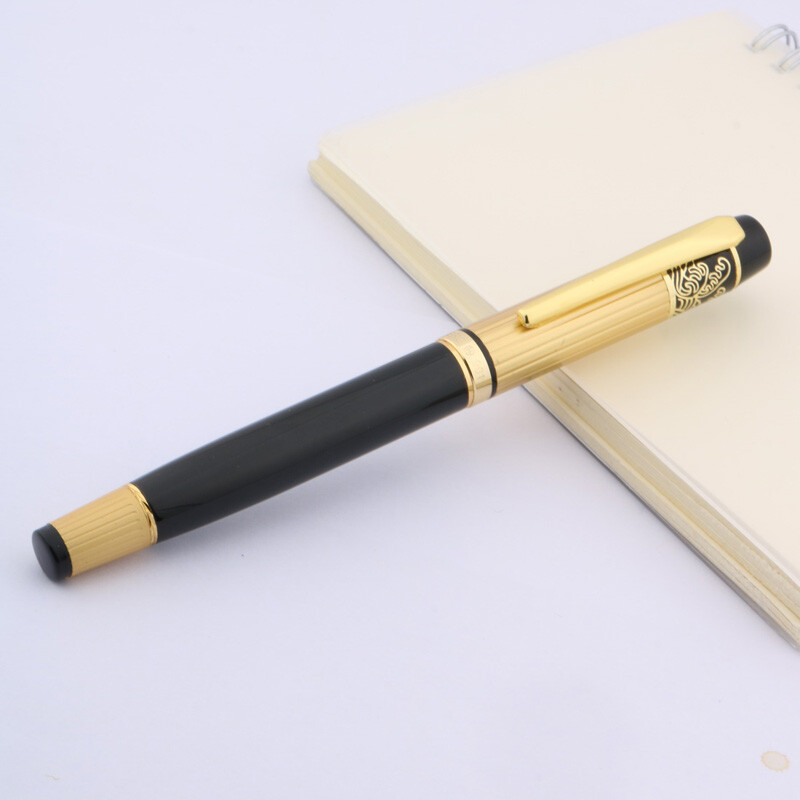 pix de lux Erou de înaltă calitate 901 cadou Rollerball Pen BLACK GOLDEN metal semnătură cerneală stilou Papetarie Rechizite școlare de birou Scris