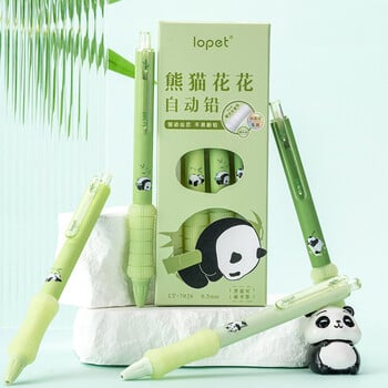 4 ΤΕΜ/Σετ Panda Automatic Pencil For Students Χαριτωμένο μολύβι 0,5 mm γραφής μολύβι μαλακής αφής Σχολικά είδη γραφείου Νέα