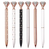 Писалка с голям диамант Химикалка с кристали Студентски канцеларски материали Офис Бизнес подаръци 1,0 mm Химикалка с метален писец Химикалка с кристали