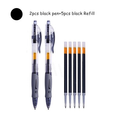 Komplet gel olovki na uvlačenje, 0,5 mm, crna, plava, crvena, kemijska olovka s punjenjem, školski uredski pribor, pisaći materijal s potpisom