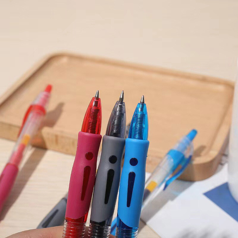 Komplet gel olovki na uvlačenje, 0,5 mm, crna, plava, crvena, kemijska olovka s punjenjem, školski uredski pribor, pisaći materijal s potpisom